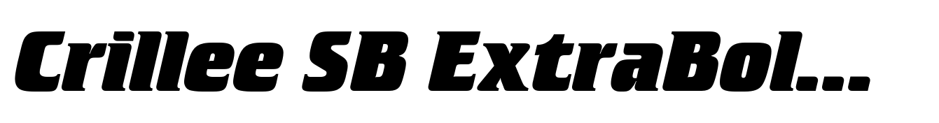 Crillee SB ExtraBold Italic